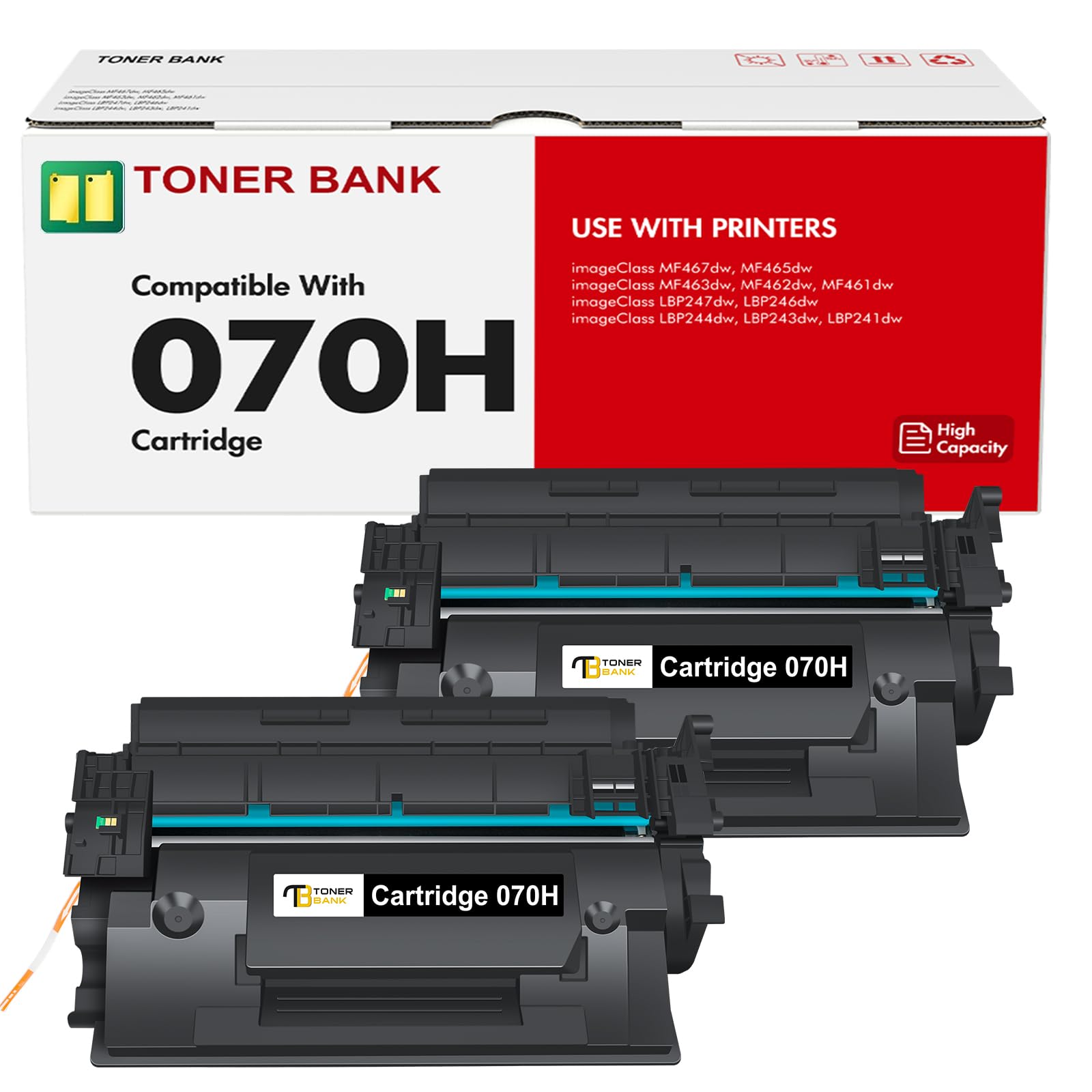Amazon.com: 070H 070 Black Toner Cartridge 2-Pack 070H 070 Toner